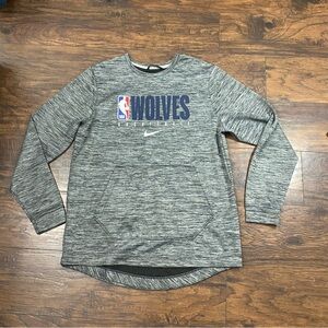 Minnesota Timberwolves Nike NBA Basketball Sweatshirt Mens Large Dri Fit